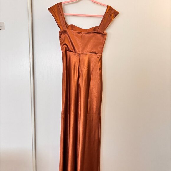 BIRDY GREY Mia Convertible Dress - Satin Rust - Picture 6 of 7